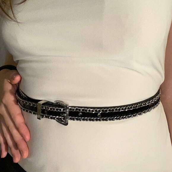 Black and silver chain belt - Picture 7 of 7